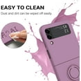 thumbnail image 4 of Samsung Galaxy Z Flip 3 5G Case, Galaxy Z Flip 3 Cover, Silicone Soft Gel Rubber Bumper Shockproof Anti-Scratch Protective Case with Ring for Galaxy Z Flip3 5G 6.7" 2021, Purple., 4 of 15