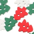thumbnail image 4 of 100pcs Cartoon Christmas Wooden Buttons Painting Buttons DIY Craft Embellishments (Mixed Style), 4 of 9