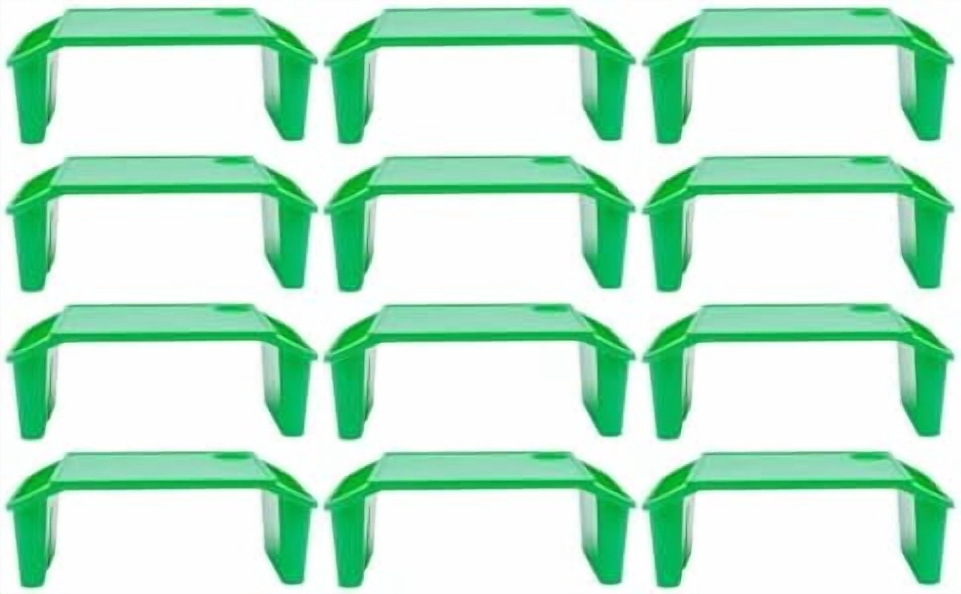 12 Pcs Kids Lap Desk Tray, 19.7×9.8×7.1In Portable Lap Bed Table with Side Pockets, Plastic Breakfast Laptop Trays, Laptop Desk Snack Tray for Family, School (Green)$$Office