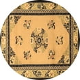thumbnail image 1 of Ahgly Company Indoor Round Oriental Brown Asian Inspired Area Rugs, 8' Round, 1 of 4