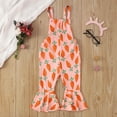 thumbnail image 6 of Hifoo Infants Toddler Girls Easter Bunny Sleeveless Cartoon Prints Tops Bottoms Jumpsuit Clothes Breathable Daily Casual Spring Back To School Onesie One-Pieces, 6 of 7