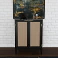 thumbnail image 6 of Homestyles Brentwood Mid-Century Wood Bar Cabinet with 2 Shelves in Black, 6 of 19