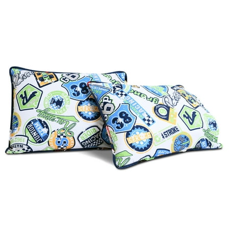 3pc Full/Queen Race Cars Bedding Set Navy - Lush Décor