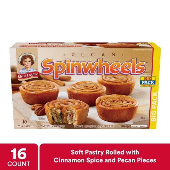 Snack Cakes, Little Debbie Big Pack Pecan SPINWHEELS ® sweet rolls