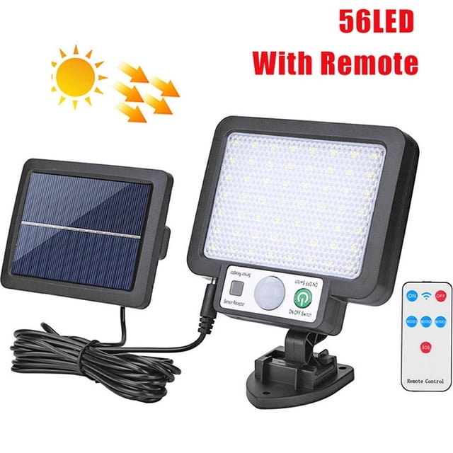 EastVita LED Solar Wall Lamp 3 Mode Ip65 Waterproof Motion Sensor Street Light for Garden Courtyard Porch Yard