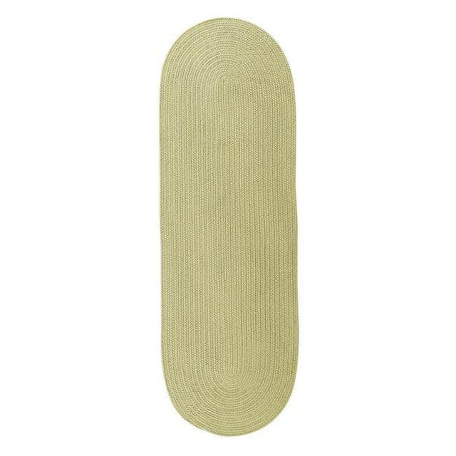 Colonial Mills Rug RV66R028X108 Reversible Flat-Braid Oval Braided Runner Sprout Green - 2 ft. 4 in. x 9 ft.