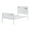 White, variant on White Twin Slat Bed with Full - Length Container Lock - Provide Security and Style in Bedroom
