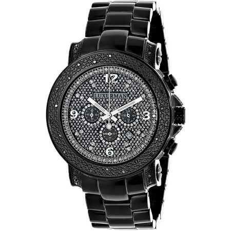 - Mens Black Diamond Oversized Watch 0.75ct Chronograph