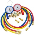 thumbnail image 1 of Stark USA Calibres HVAC de 5' Compatibles con R410A, R22, R404A, Juego de Calibres AC con Acopladores Rápidos, Adaptador para Sistema de A/C de Auto Mantenimiento de Aire Acondicionado Automotriz, 1 of 5