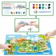 thumbnail image 3 of DIY Painted Dinosaur White Blank Model Doodle Dinosaur Painting Game Mat Set Toys, 3 of 8