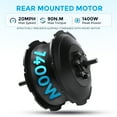thumbnail image 4 of Zycle Z500 CITY Electric Trike 750W 15AH Battery City Tire Comfortable Seat with Parking Brake & Differential for Seniors, 4 of 15