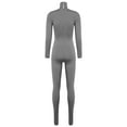 thumbnail image 4 of Haitryli Women Yoga Jumpsuit Full Body Dance Bodysuit Athletic Sport Long Leotard Unitard Charcoal Grey M, 4 of 7