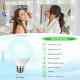 thumbnail image 2 of BUBO Vanity Light Bulbs, 60 Watt Equivalent, Bathroom Light Bulbs Daylight 5000K, G25 Round Bulbs, 800 Lumens, E26 Base, 7W, Non-Dimmable, 12 Pack, 2 of 8