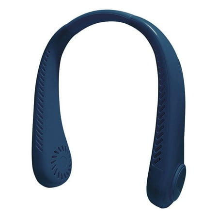 

Mini Neck Fan Portable Hanging Neck Fan 1200MAh Bladeless Mute Fans Air Conditioning Cooler for Sports Fan Blue