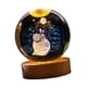 thumbnail image 5 of Bola de cristal artificial 3D Salvador luz nocturna con base de madera 2,4 pulgadas, 5 of 9