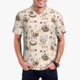 thumbnail image 5 of Yiaed Retro RoosterPrint Men's Short Sleeve Polo Shirt,Golf Polo for Men Three-Button Golf Shirt Athletic Casual Collared T-Shirt- 3X-Large, 5 of 7