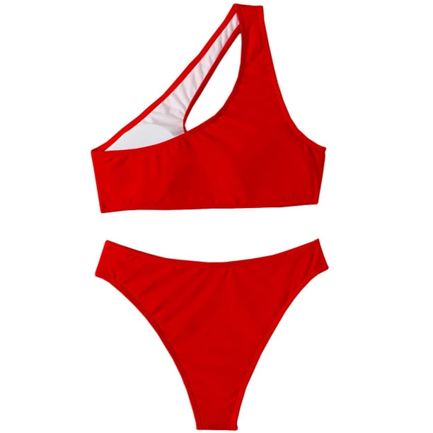 DPTALR Sexy Women Solid Color Backless Bikini Two Pieces Swimwear