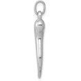 thumbnail image 2 of 14k White Gold 3D Italian Horn Charm - 26.91mm, 2 of 6