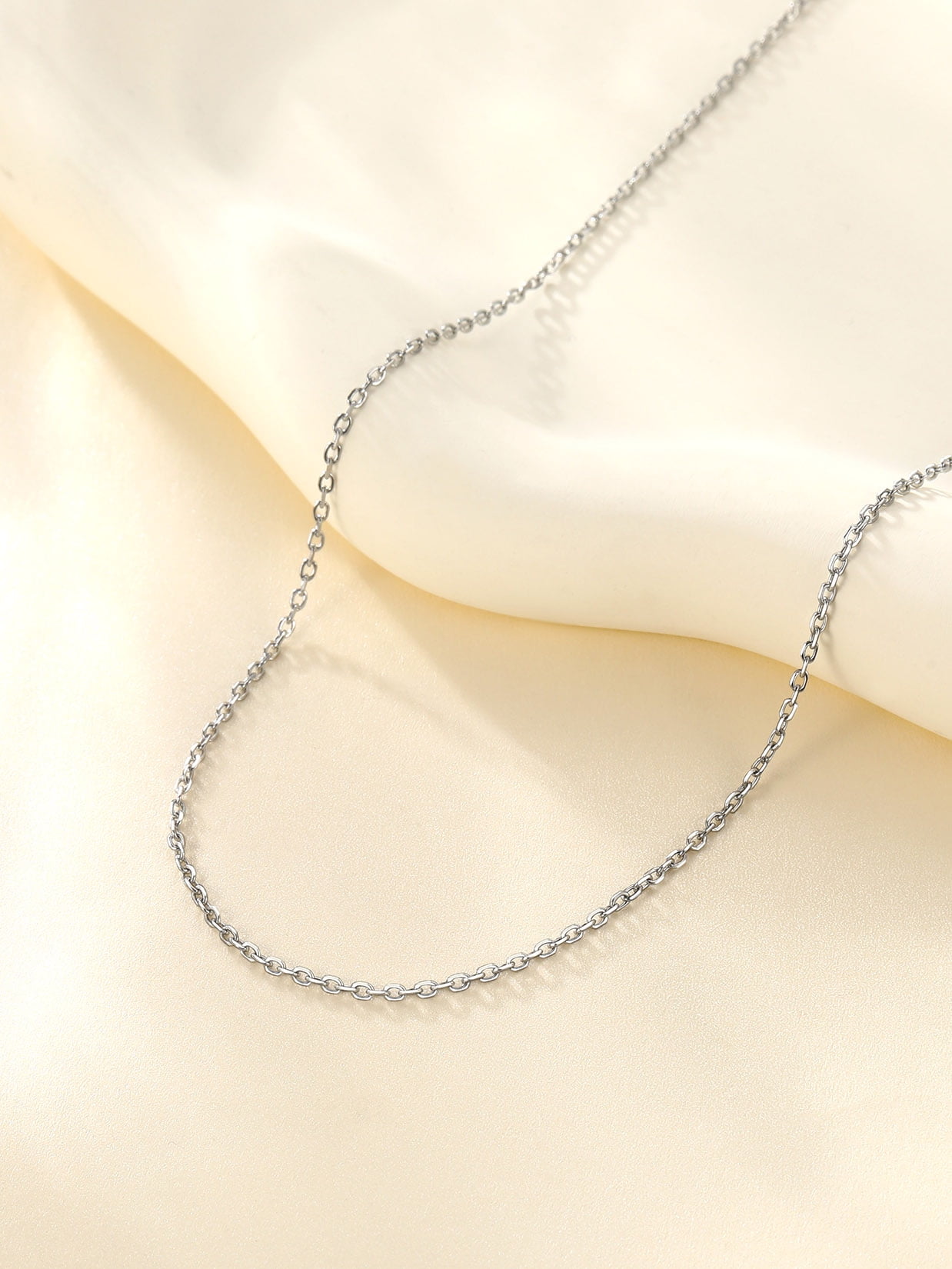 Suplight Silver Chain for Women 925 Sterling Silver Necklace 1.5MM Sturdy Thin Chain for Women Gift
