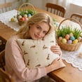 thumbnail image 6 of Wooowa Easter Bunny Themed Cushion, Festive Party Dining Table Mat, Soft Durable Fabric Cushion, Sofa Living Room Bedding Decor, Easter Home Household And Party Decoration, 6 of 6
