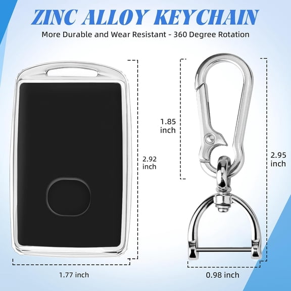 Key Fob Cover Compatible with Mazda 3 6 CX-5 CX-9 CX-30 CX-50 CX-70 2019-2025 Keychain Case Holder Protector,Silver/Black