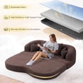 thumbnail image 4 of Timbernest 70" Boneless Couch, Convertible Sofa Bed, Fold Out Sleeper Loveseat, Brown, 4 of 11