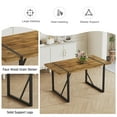 thumbnail image 5 of JUFU Dining Table Set for 4, Modern 55'' Dark Wood Dining Table and Fabric Dining Chairs Set of 4,Table and Chairs Set of 4,Ideal for Kitchen Dining Room, 5 of 10