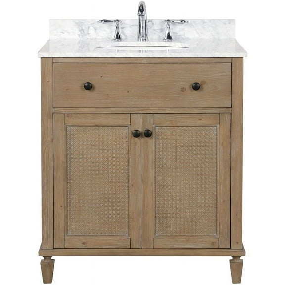 Ari Kitchen & Bath Annie 30" Solid Wood Bathroom Vanity in Weathered Fir