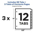 thumbnail image 5 of Avery Dividers, 12 Tabs, Ready Index (3 Sets of 11078), 5 of 9