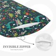 thumbnail image 3 of Zufioo Christmas Dinosaur colorful Print Double-sided Plush Pillow Cover,Decorative Pillow Protector without Pillow Core, Suitable for Sofa, Bedroom, Car-16"x24", 3 of 6