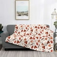 thumbnail image 2 of Naloa Autumn Brown Butterfly Flannel Fleece Throw Blanket for Bed Couch, Thick Blanket - All Seasons Suitable for Women, Men and Kids-60"x50", 2 of 6