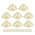 thumbnail image 1 of Unique Bargains Metal Box Corner Protectors Wooden Box Edge Guard Protector 30 x 30 x 30mm Gold Tone 8 pcs, 1 of 3