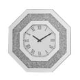 thumbnail image 4 of Modern Octagonal Mirror Wall Clock with Handcrafted Glass - Silent Quartz Movement, Easy Read Roman Numerals, Durable Metal Frame for Living & Bedroom Decor, 4 of 6