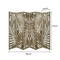 thumbnail image 7 of Fionafurn 6 Panel Carved Room Divider,Wooden Folding Decorative Privacy Screen, Brown, 7 of 7
