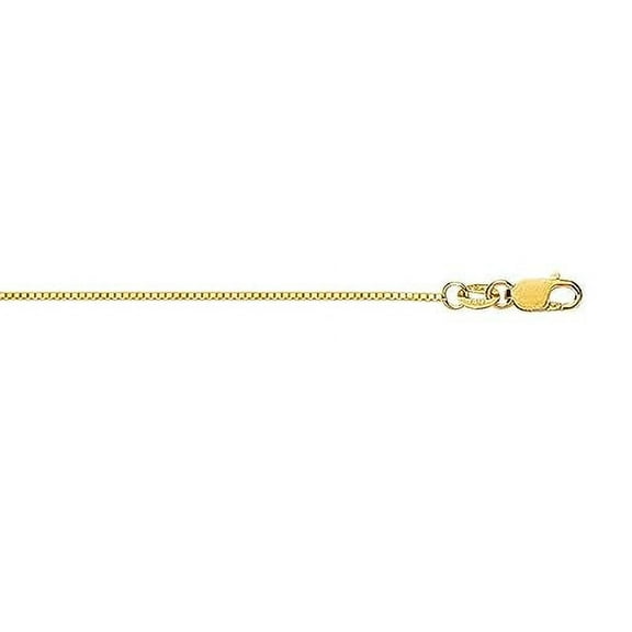 JEWELSTOP DESIGNER JEWELRY FOR LESS Classic Box Yellow Gold, 18k Solid Gold Chain Necklace, 20"