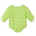 thumbnail image 2 of Salute Unisex Baby Boys Girls Long Sleeve Stripe Romper Infant Toddler Sweatshirts Bodysuit Casual Clothing Outfit Green 18-24 Months, 2 of 5