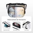 thumbnail image 5 of Fuzoiu The Cat Looks in the Mirror Print Unisex Square Double Layer Waist Bag,Crossbody Fanny Pack Travel Workout Accessory, 5 of 9