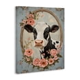 thumbnail image 2 of Stupell Industries French Country Peachy Peonies Cow Portrait Canvas Art, 24 x 30, by Petals Prints Design, 2 of 7