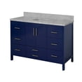 thumbnail image 6 of California 60" Single Bathroom Vanity with Royal Blue Cabinet and Carrara Marble Top, 6 of 6
