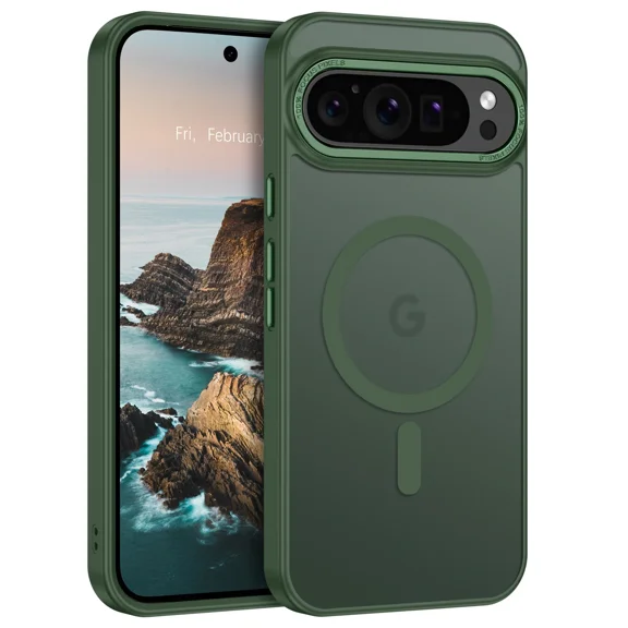 RHEA- For Google Pixel 9 Pro Xl Frosted Case Magsafe Magnetic Shockproof Slim Cover