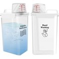 thumbnail image 1 of YQWIN 2 Pcs Distributeur de Détergent à Lessive Liquide Adoucissant Textile Contenant Agent de Blanchiment Bouteilles Vides Boosters de Parfum Perles Support Pot Distributeur Tasse à Mesurer pour Buanderie (78oz), 1 of 6