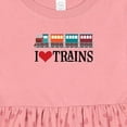 thumbnail image 4 of Inktastic I Love Trains Girls Baby Dress, 4 of 5