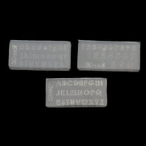 3Pcs Small Size Numbers Letters Mold Kit Alphabet Pendant UV Resin Silicone Mold