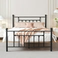 thumbnail image 7 of VECELO Antique Full Size Bed Frame, Metal Platform Bed with Victorian Style Headboard, Black, 7 of 7