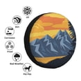 thumbnail image 4 of Waterproof Spare Wheel Cover, Mountains Sunset Forest Pattern Adjustable Wheel Cover For Jeep Trailer RV SUV Car, 17 inch, 4 of 8