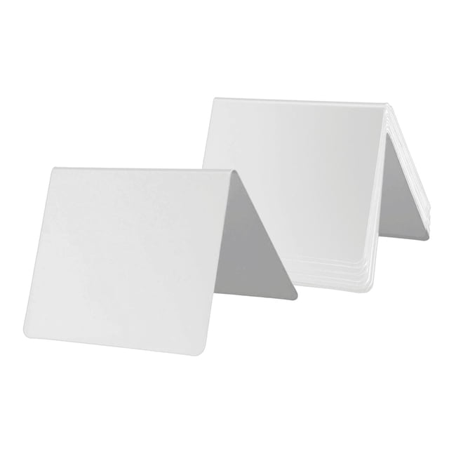 12 letreros de pizarra de doble cara borrables para tarjetas de lugar de mesa Blanco