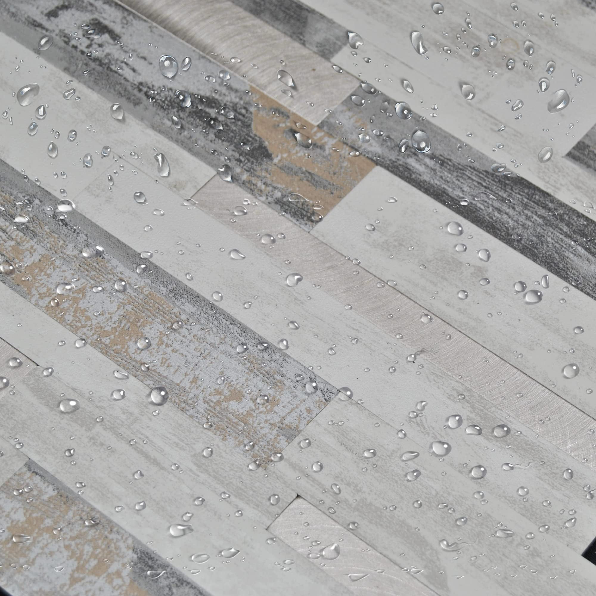 Peel And Stick Marble Backsplash Tile  10 Sheets Collage With Printed Stone Pattern Self-adhesive Wall For Kitchen Bathroom Fireplace Rv (11.8" X 14")