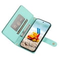 thumbnail image 6 of Crossbody for Google Pixel 8 Phone Case Wallet with Card Slots Zipper Pocket, PU Leather Magnetic Lanyard Wrist Strap Purse Cover with Flip Stand for Google Pixel 8 Women Girls, Mint, 6 of 9