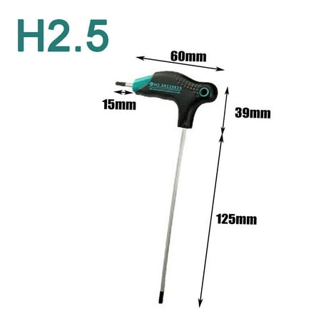 

1pc T-type Hex Key Wrench Spanner H2.5-H8 Hexagon Screwdriver Repair Hand Tool