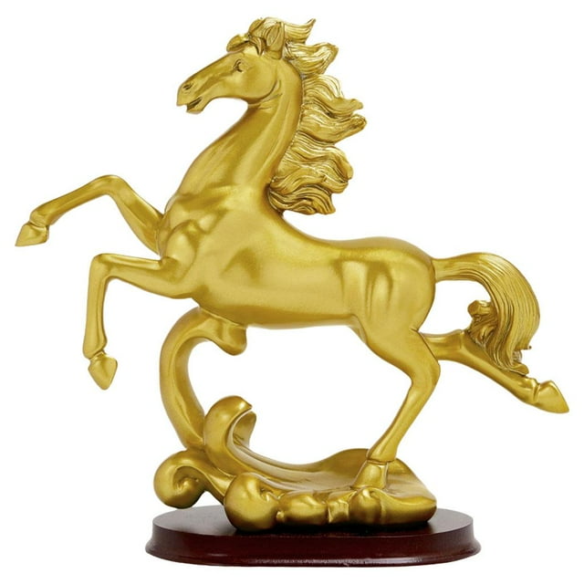 Estatua de caballo al galope creativa Escultura Figura Animal Resina Arte Feng Shui para A